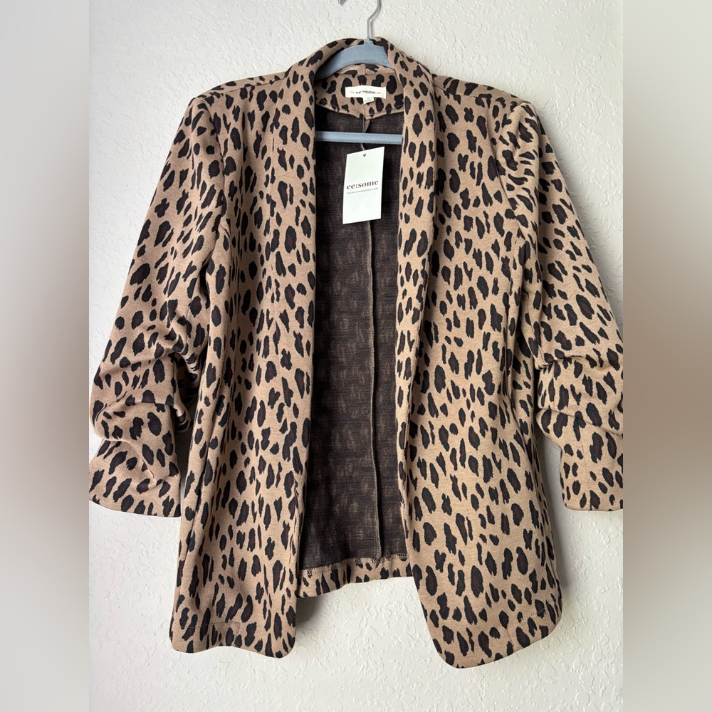 Eesome Animal Print Jacket - Tan and Black - Women’s size s
